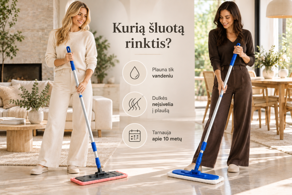 Raypath suapvalintos ir PRO grindų plovimo šluotos – kurią rinktis?