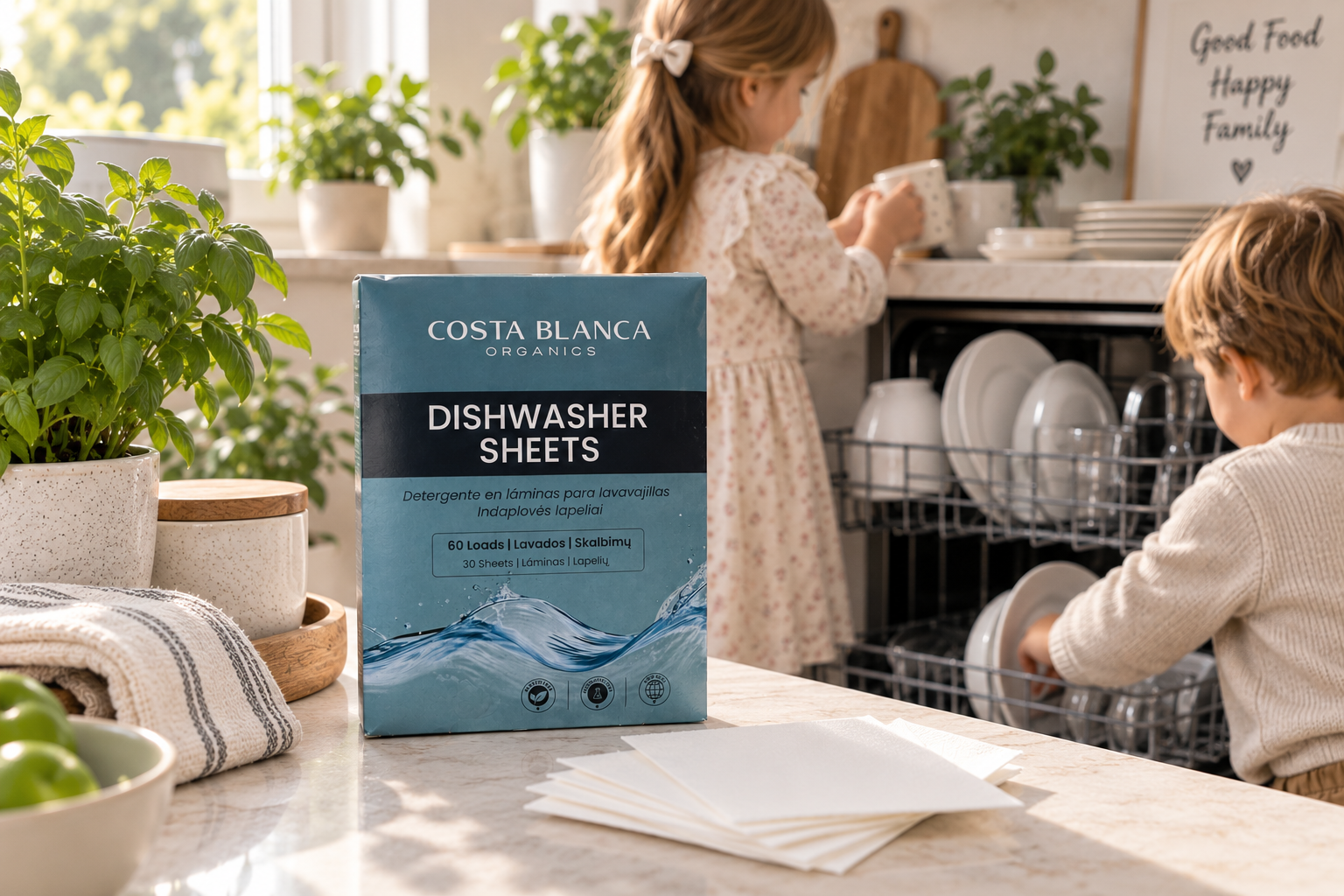 Indaplovės lapeliai Dishwasher Detergent Sheets